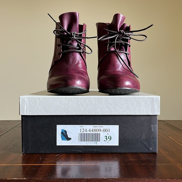 Zinda - Wedge ankle boot, cherry purple - Made in Spain - 39 / US 9 - Picture 5 of 6